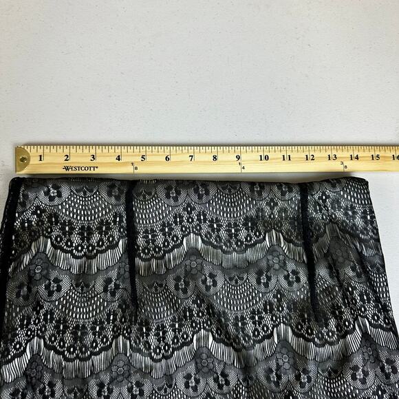 Shabby Apple Lined Black Lace‎ Short Sleeve Boat Neck Midi Party Dress Size 0/2 - Picture 8 of 8
